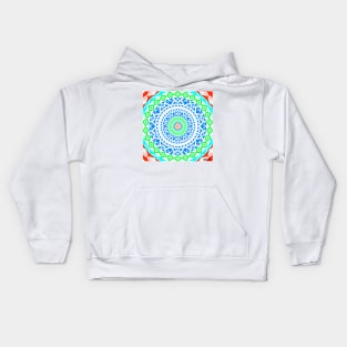 tribal pattern in rainbow colors ecopop Kids Hoodie